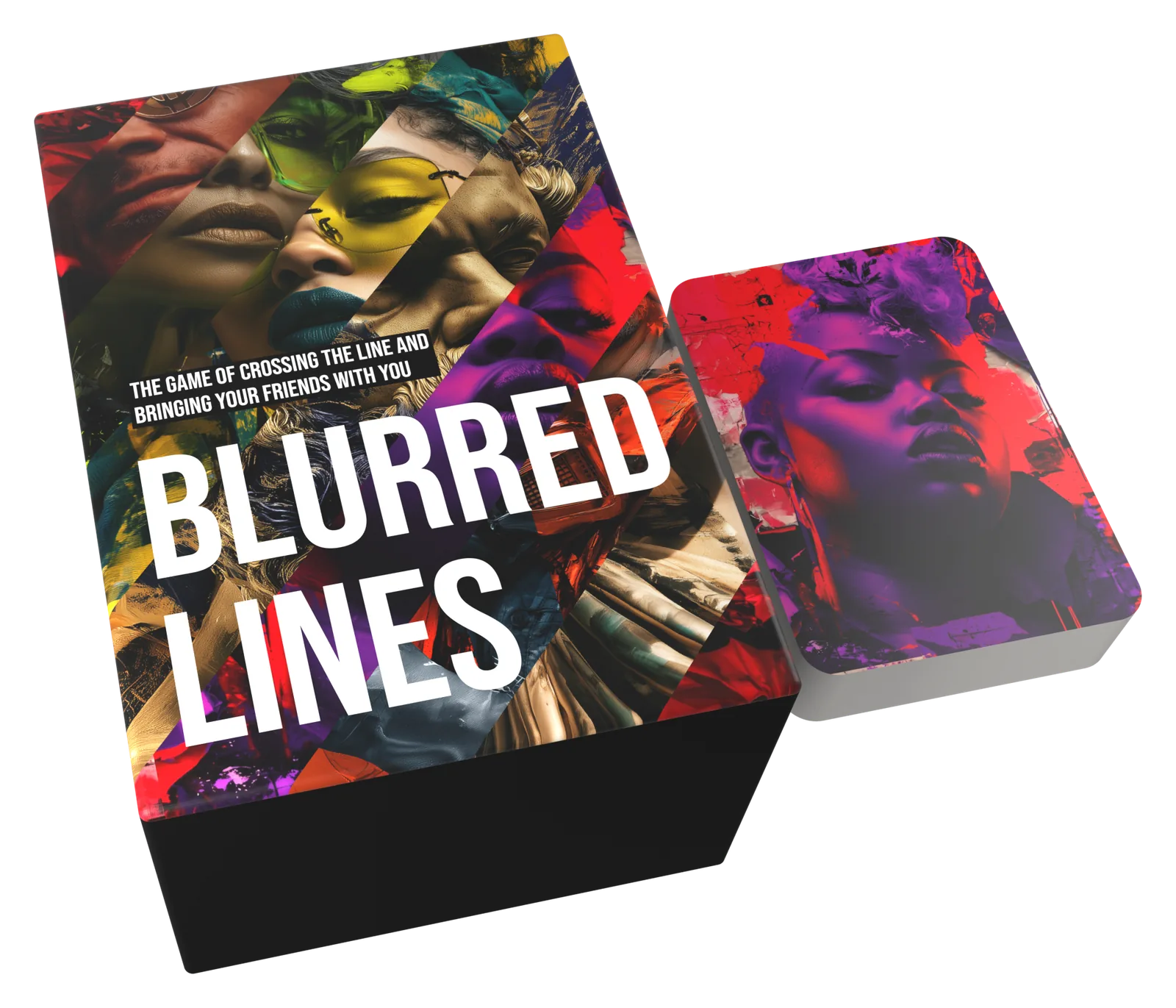 The Blurred Lines box with a pile of cards
