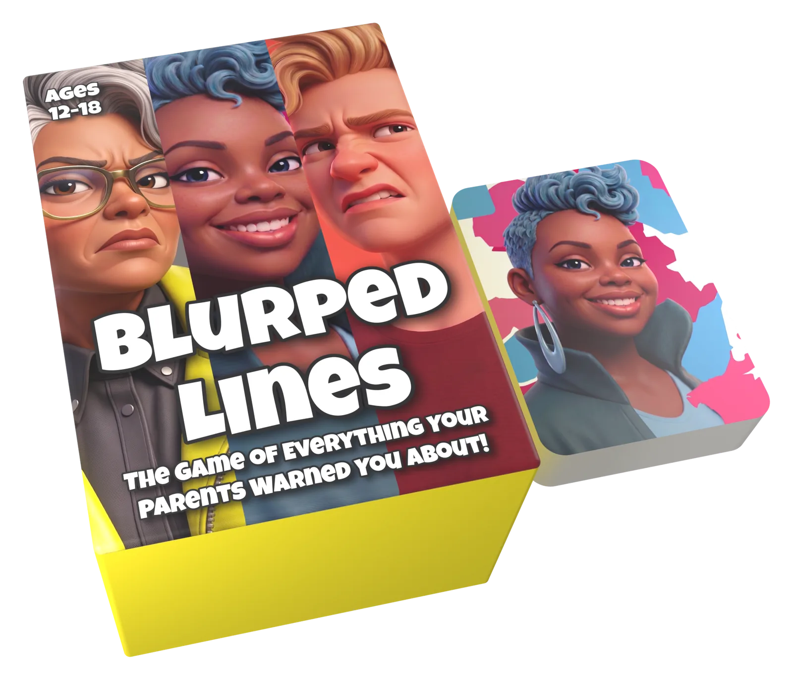The Blurped Lines box with a pile of cards
